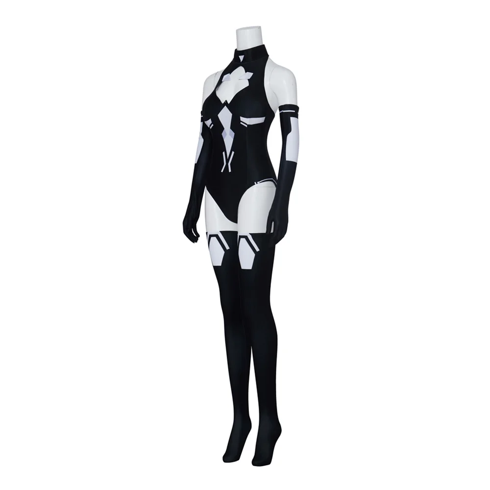 Hyperdimension Neptunia Noire القلب الأسود تأثيري حلي المرأة مثير بذلة مع قفازات تخزين هالوين ارتداءها