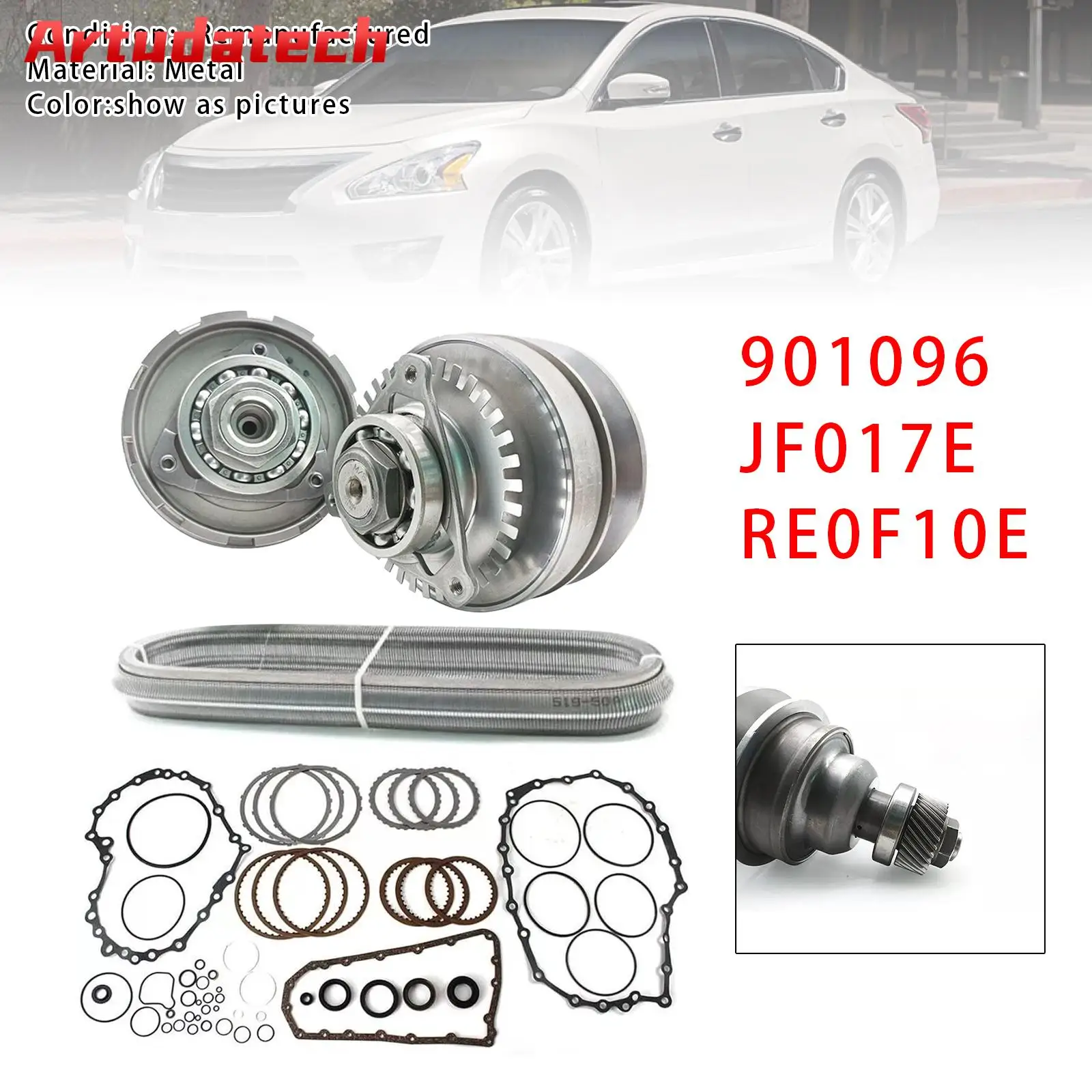 

Artudatech RE0F10E JF017E CVT Transmission Master Rebuild Kit W/Chain Belt 30T For NISSAN Car Accessories