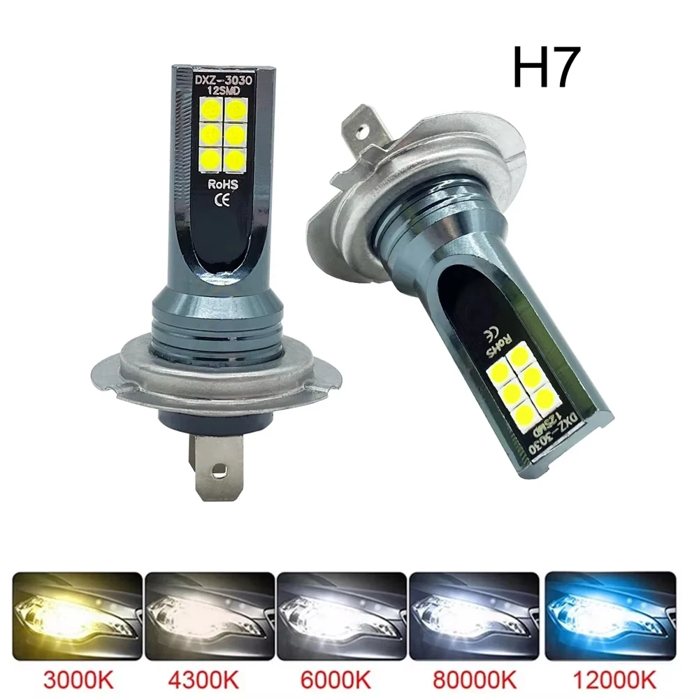 2 Peças Lâmpada LED Super Brilhante H4 H7 para Farol de Carro e Moto H1 H3 H8 H9 H11 Lâmpadas de Neblina Automotivas 900