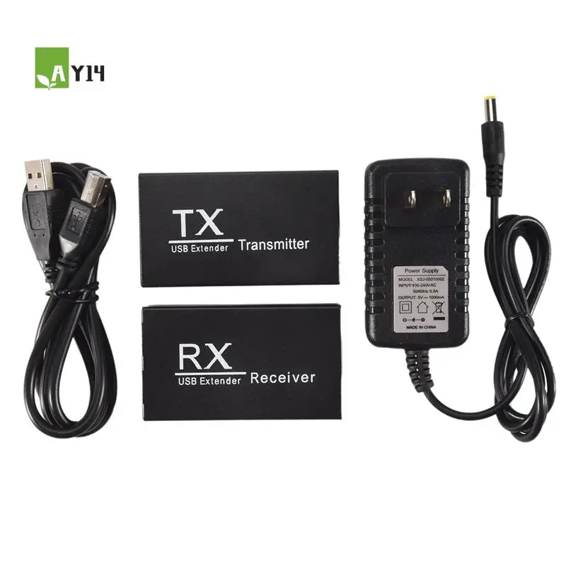 AY14 -120M USB Extender 4 Port USB2.0 Hub Extender Over RJ45 Ethernet USB UTP Extension Transmitter Receiver