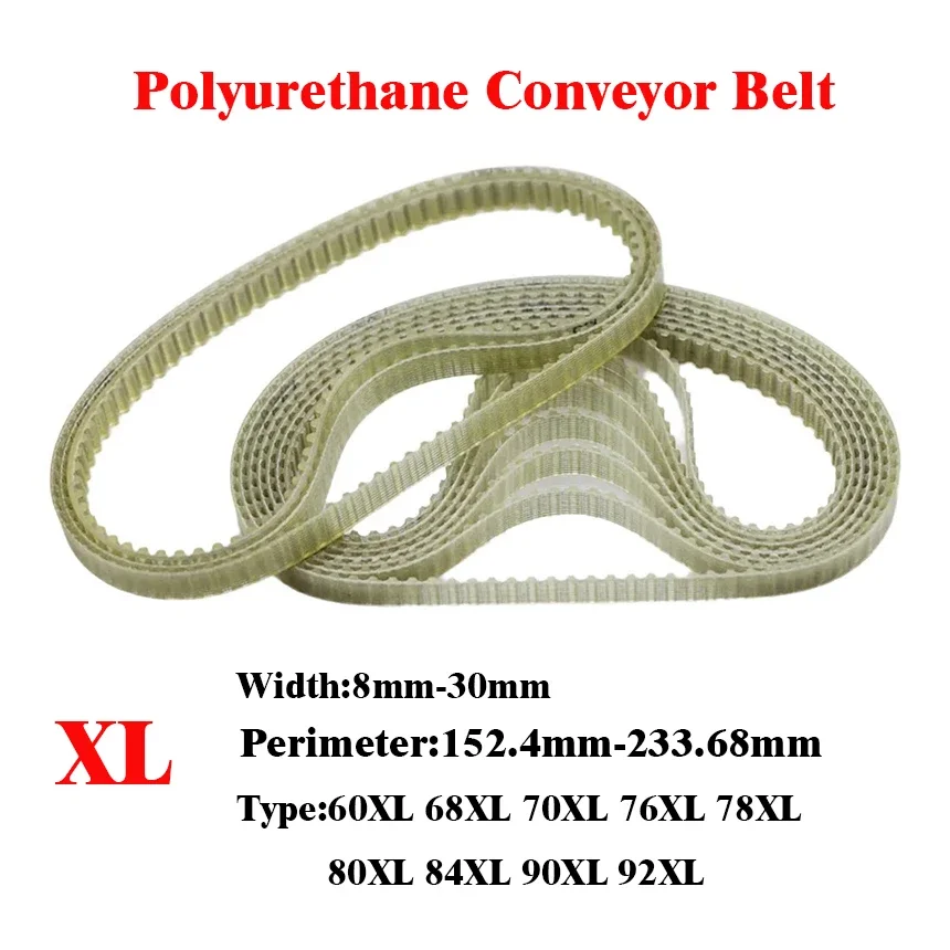 

5.08mm Pitch Polyurethane PU Steel Wire Cogged Synchronous Timing Belt 60XL 68XL 70XL 76XL 78XL 80XL 84XL 90XL 92XL