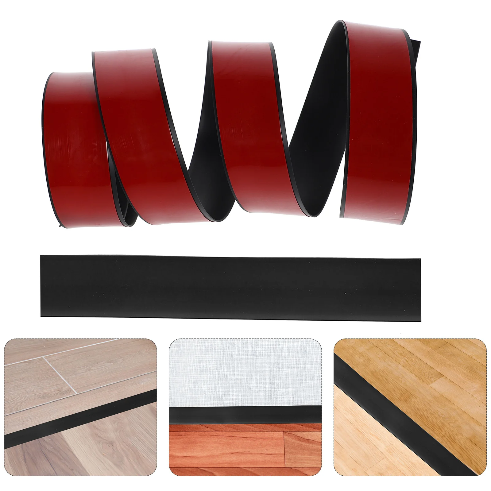 

Self Adhesive Floor Strip PVC Adjustable Length Doorway Transition Trim for Laminate Wood Carpet Floor Gap Repair