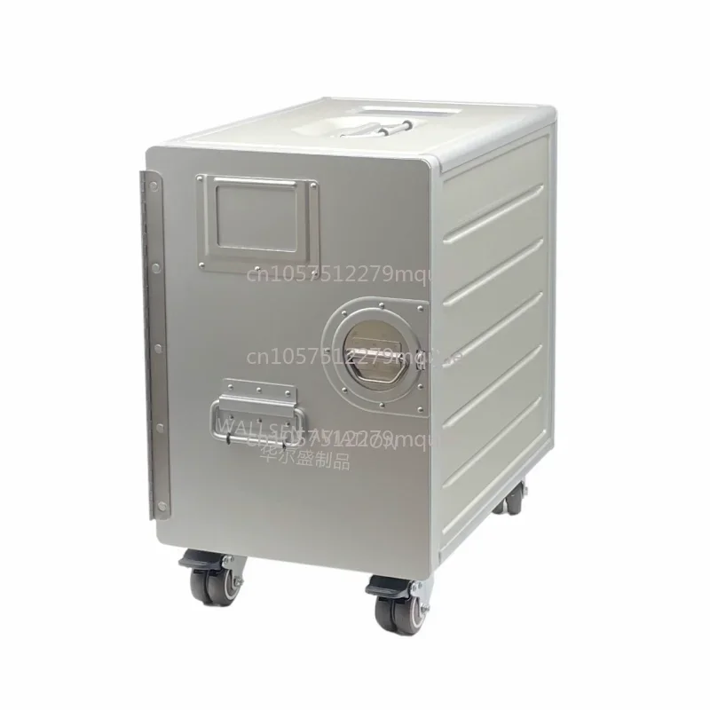 Large Aluminum Alloy Wheeled Aircraft Storage Box Industrial Wind Removable Drawer Storage Cabinet Locker