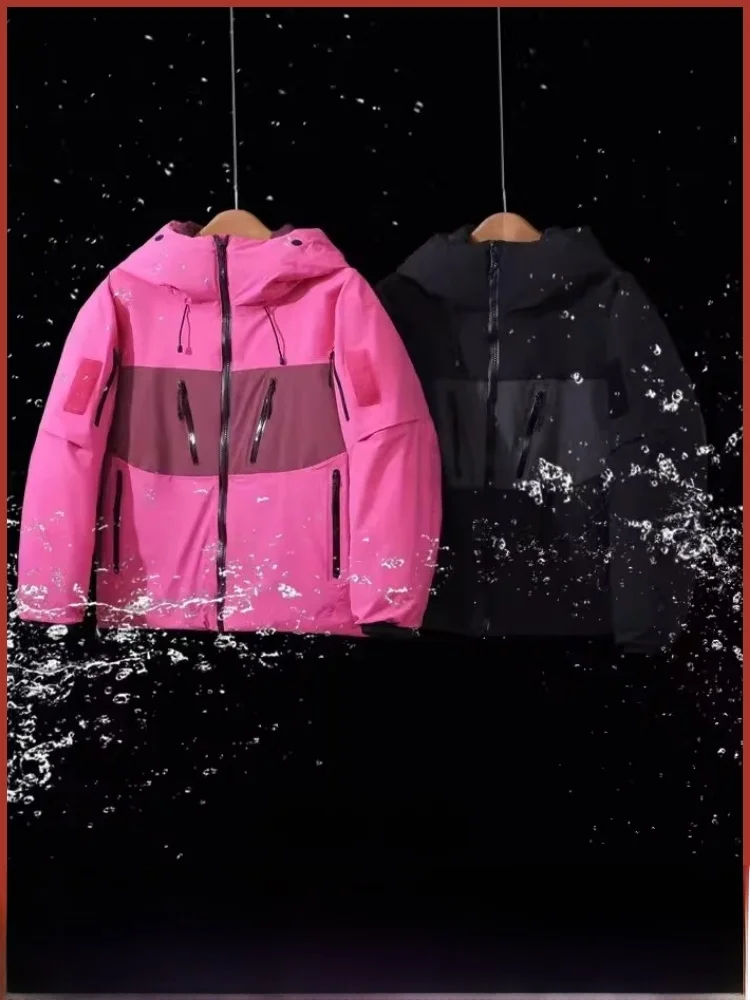 

Outdoor Windproof Water-Resistant down Jaet for Couples Climbing Skiing Men's Warmth Padded Coat Youth Trendy Nylon Fabric