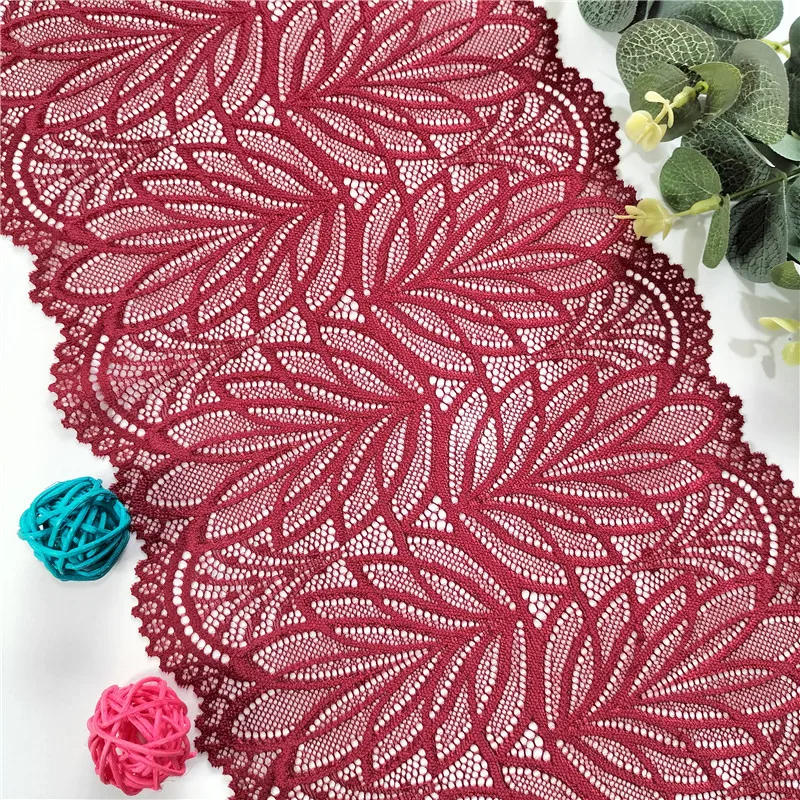 2023 20.5CM Chantilly Colorful Wide Lace Trim Band Ribbon For Ladies Vest Corset Nightgown Bib E2895