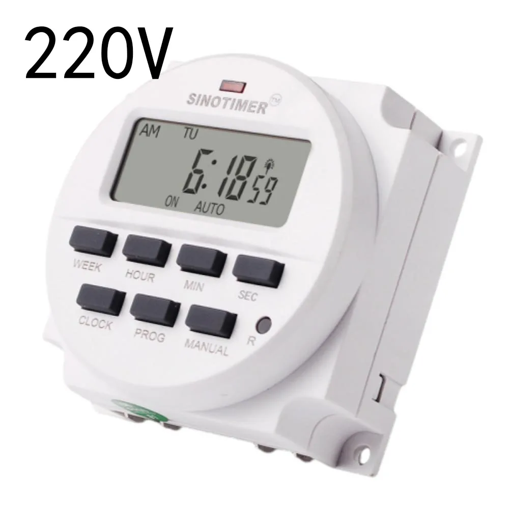 TM618SH 1 Second Interval Digital LCD Timer Switch 5V 12V 24V 110V 220V 7 Days Weekly Programmable Time Relay with Countdown