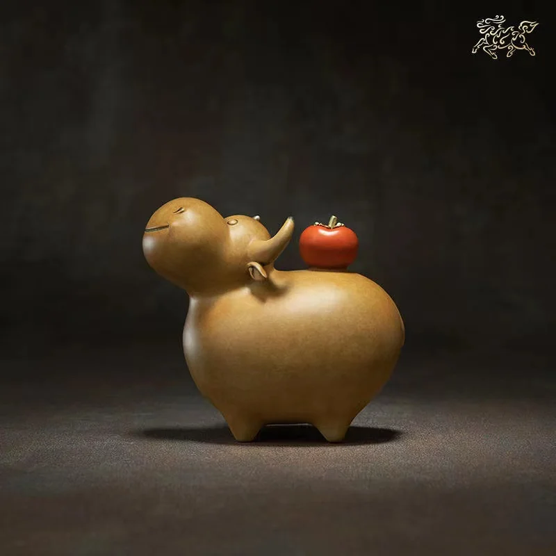 2023 Good omens Stock market Good luck bull market NIU SHI Mascot bronze sculpture Home hall company TOP Decorative ornament