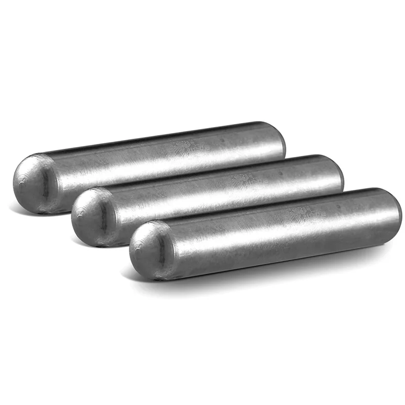 ABCA-알니코 소 자석 실린더 3개 스터드 파인더 자석 직경 0.50", 길이 3", 실버
