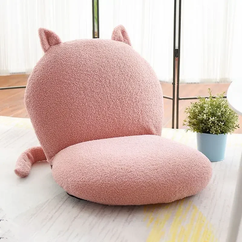 Japanese-style Cute Girl Heart Cat Lazy Sofa, Creative Folding Removable Bay Window Reading Corner Back Chair