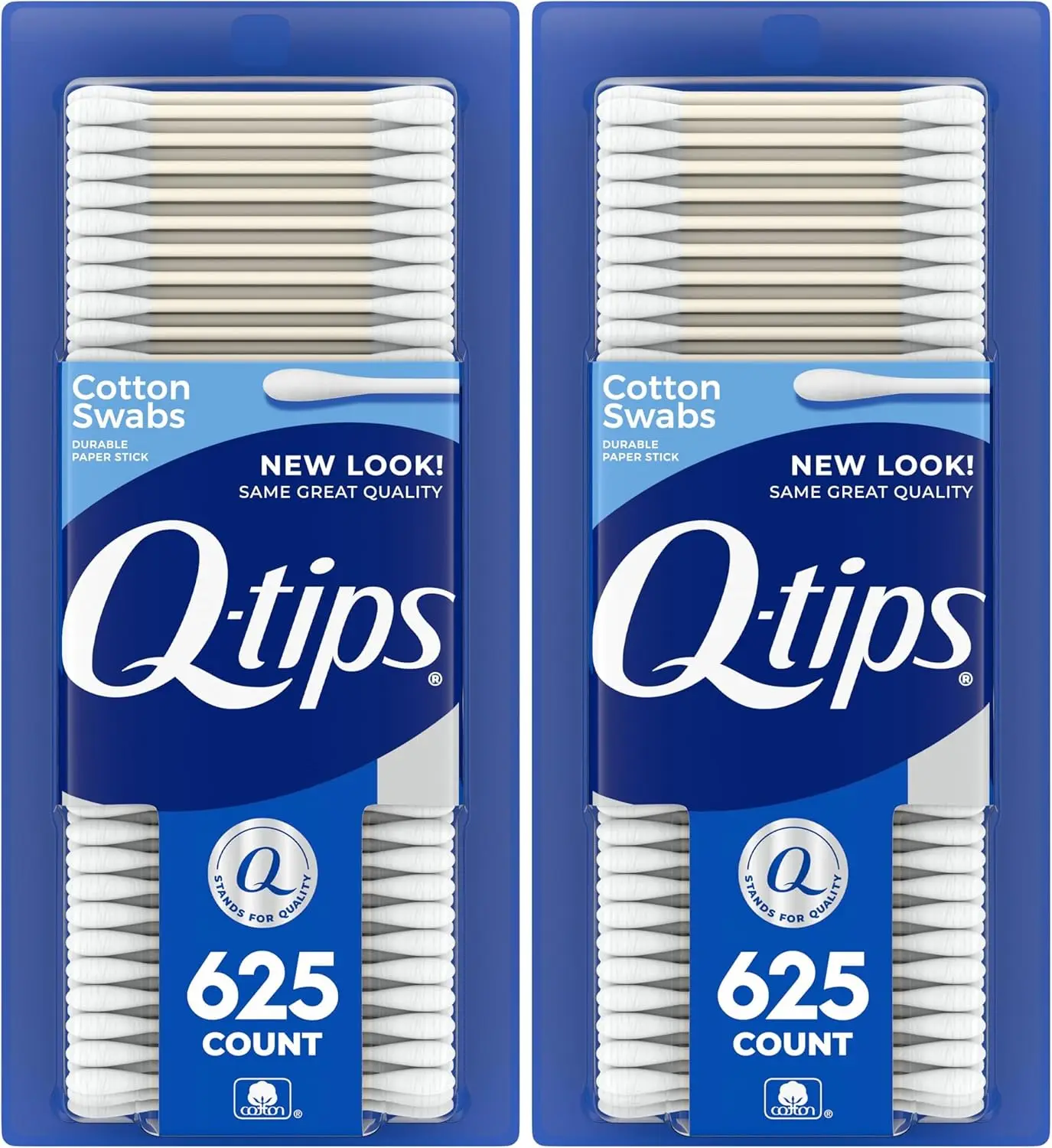 

Cotton Swabs 625 Count, Pack of 2 for Hygiene, Beauty & Cleaning