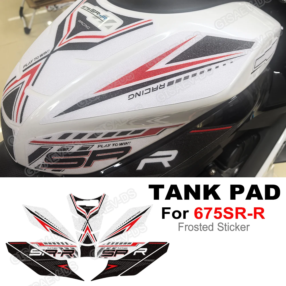 For 675SR-R 675SRR 675 SR R 675SR Motorcycle Fuel Tank Stickers Gas Oil Protect Pad Frosted Decals Accessories 2025 2026