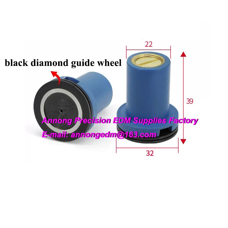 5pcs Guide Pulley Assebmbly OD32/22x39mm (black diamond guide wheel)+3pcs Carbide Blocks D25xd10x10Hmm for BaoMa WireCut Machine