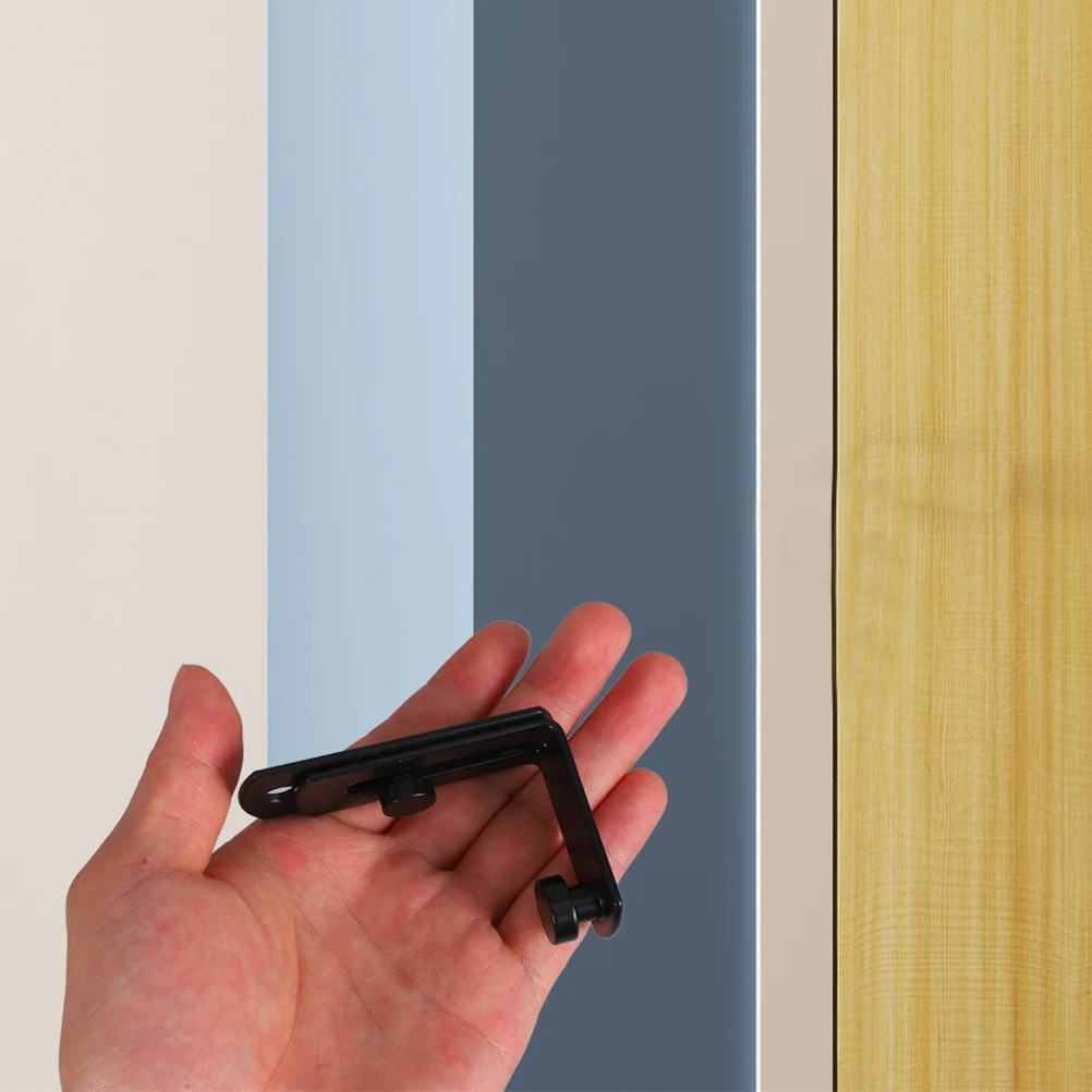 

Sliding Barn Door Latch Heavy Duty Black Manual Lock Cupboard Cabinet Hardware Wear Resistant Door Lock Longlasting Durability