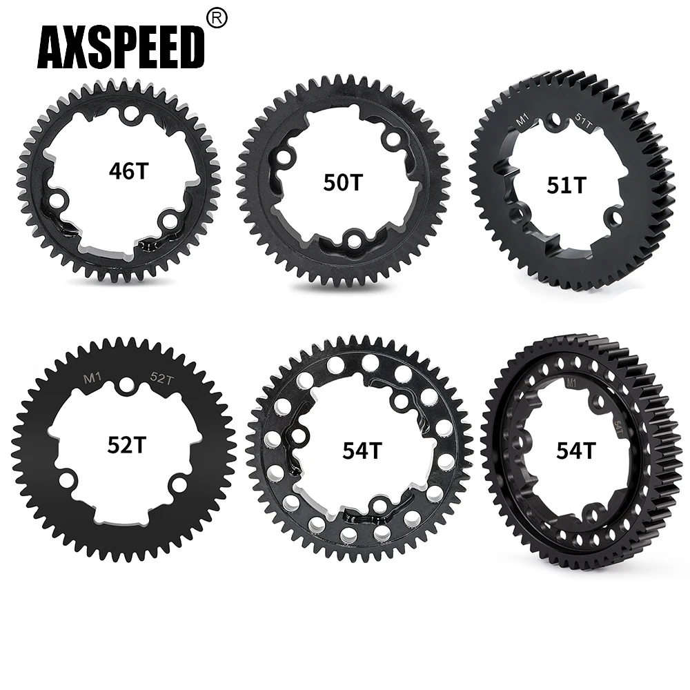 AXSPEED الصلب M1 حفز والعتاد 46T/50T/51T // 52T/54T ل X-Maxx 1/5 E-REVO 2.0 VXL Maxx 4S 1/10 XO-1 1/7 RC قطع غيار شاحنة كبيرة للسيارة #1