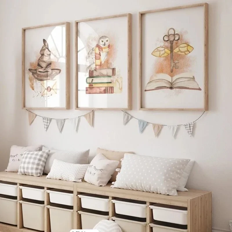 Printing Posters Canvas Paintings Wizards Magic Schools Owls Brooms Potions Potter Murals Children's Rooms Home Decor