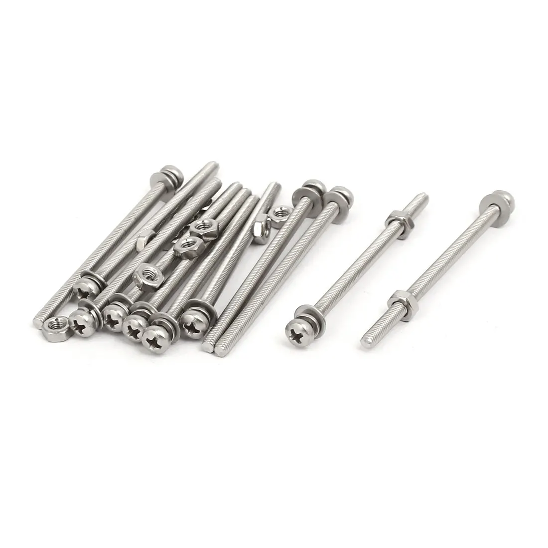 Uxcell 12/20/25 Sets M3 Screws Bolts and Nuts 304 Stainless Steel Phillips Pan Head Bolt Screw Nut w Washer 30/40/45/50mm Length Uxcell 12/20/25 Sets M3 Screws Bolts and Nuts 304 Stainless Steel Phillips Pan Head Bolt Screw Nut w Washer 30/40/45/50mm Length
