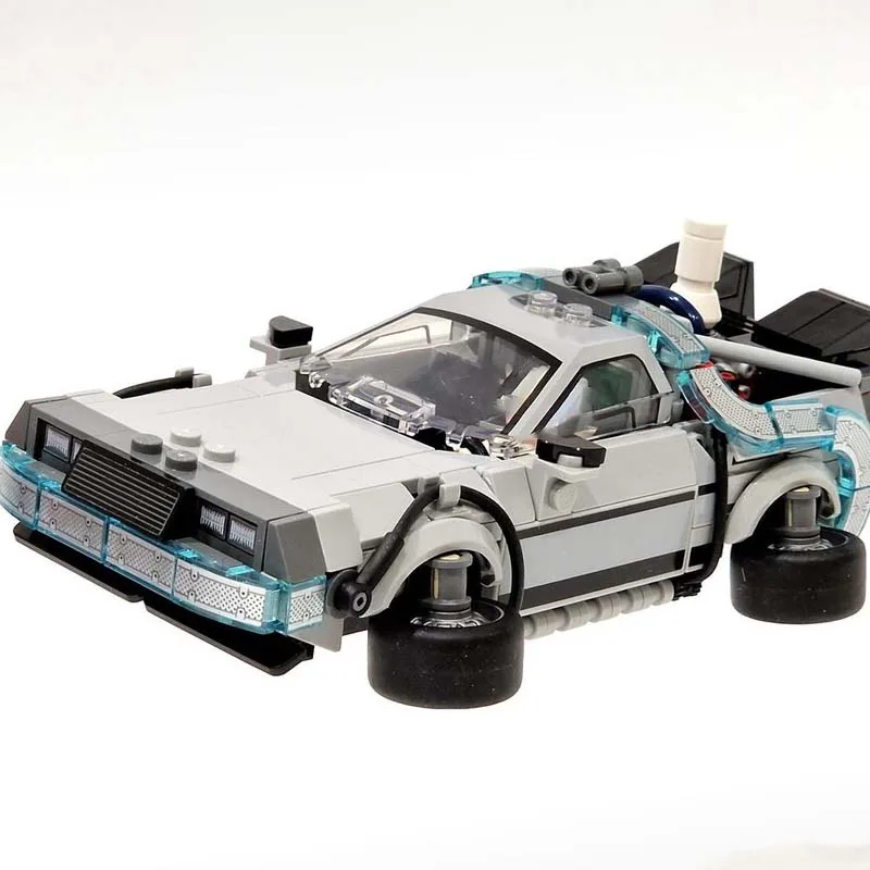 396 PCS Speed Hypercar 77256 Time Machine with Folding Wheels MOC Customize Modular Building Block Simple DIY Assembly Toy Gift