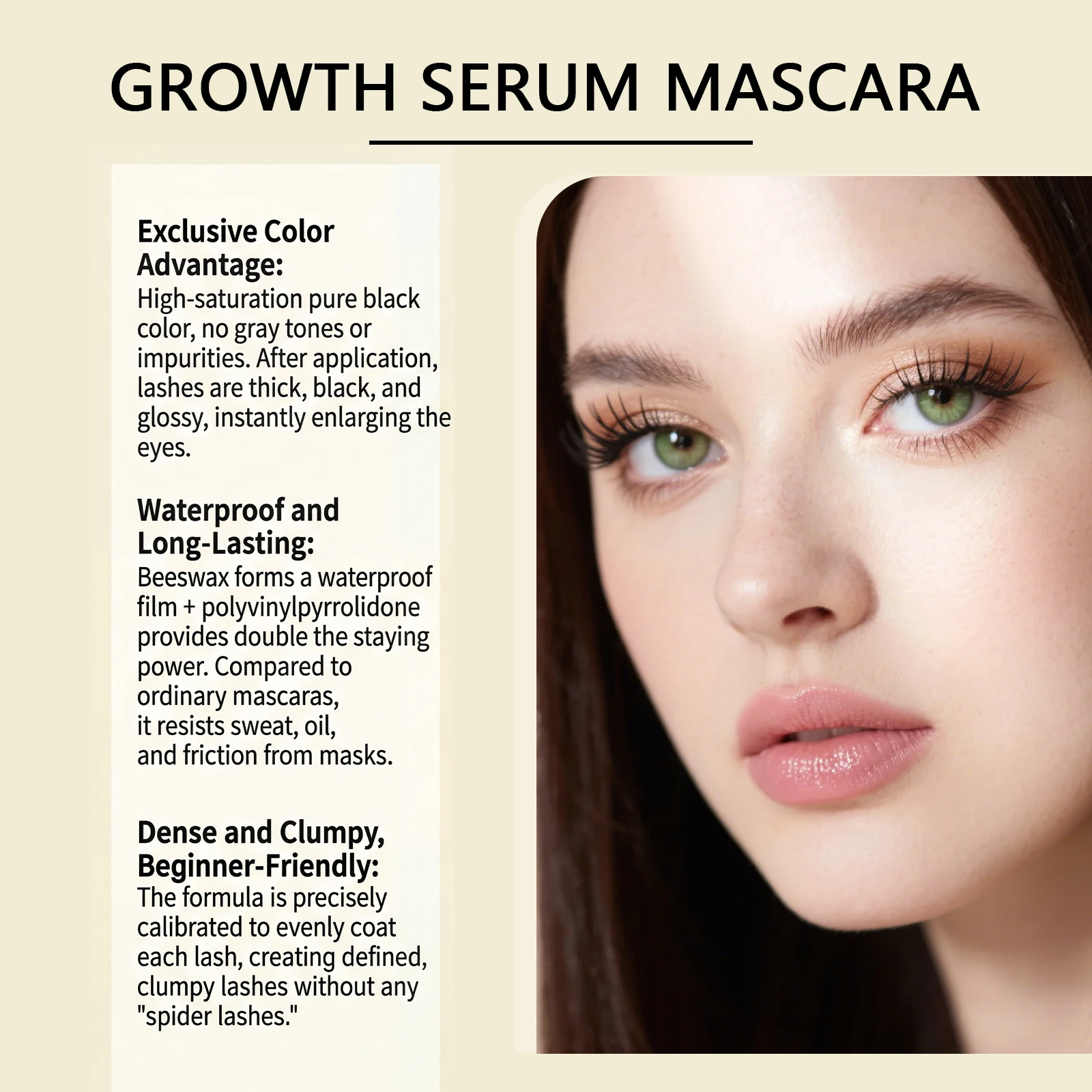 Máscara de pestañas negra de e - Eyelash Extension For No Eyelid reseña y precio