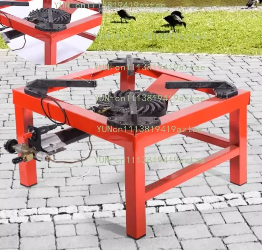 Commercial Grade Cast Iron Gas Wok Burner for Professional Kitchen, Heavy Duty Wok Stove with High Efficiency Combustion