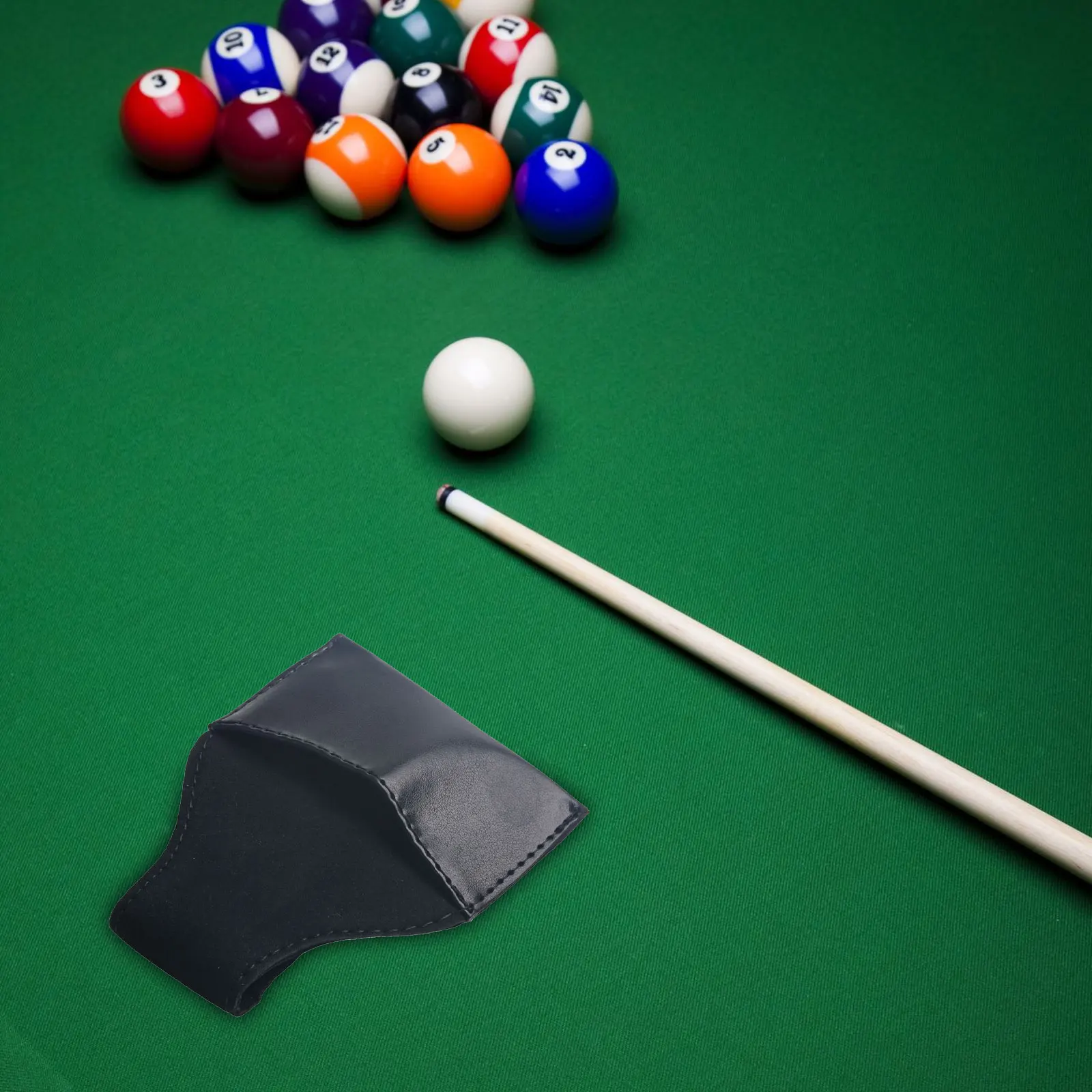 

Black Leather Pouch Storage Bag Billiard Enthusiasts Leather Pouch Storage Bag PU Leather Long Service Life And Practical