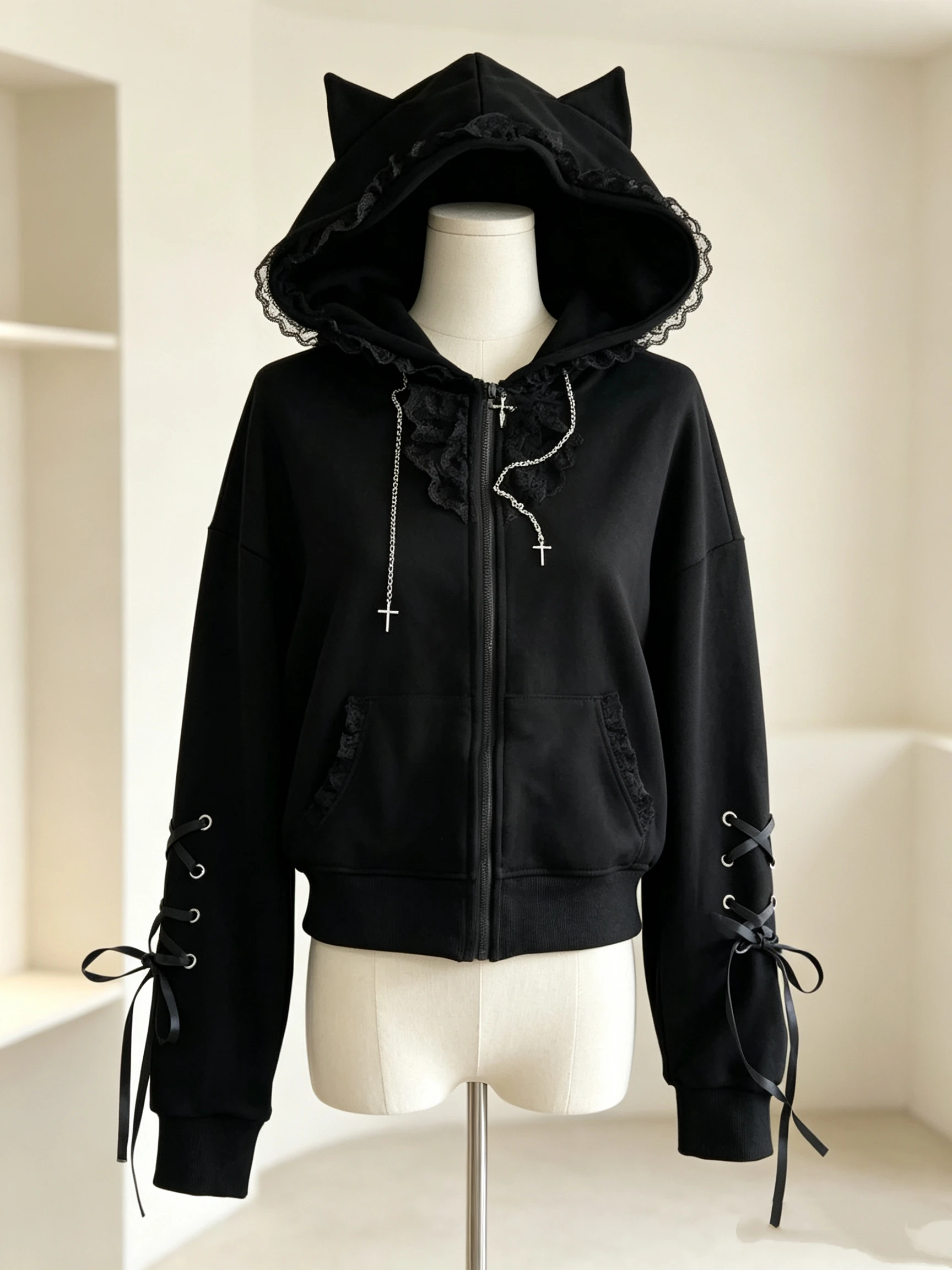 Vintage Zip Hoodie - Худи на молнии в стиле Y2K,
