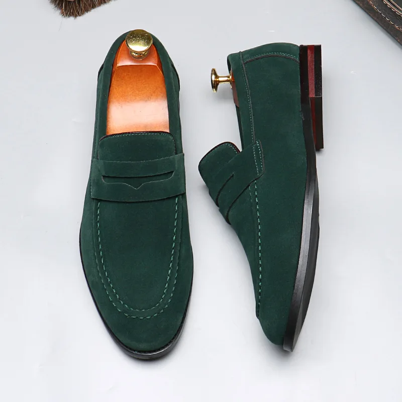 

High Quality Men's Dress Shoes Slip On Leather Shoes Male Casual Business Shoes For Men 2026 Flat Party Leather Loafers Man