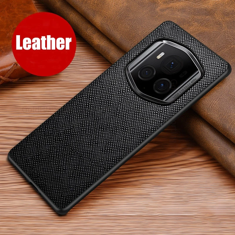 

For Honor Magic 6 RSR Cross Leather Shockproof Phone Case For Magic 6 5 4 Pro Protective Cover For Magic6 5 4 Ultimate