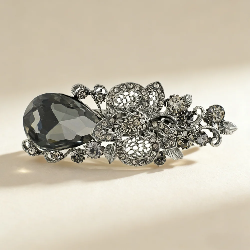 Lovely Chic Blue Crystal Flower Hairpin Hair Clip Headwear Barrette  Hair Accessories For Woman Girls F137