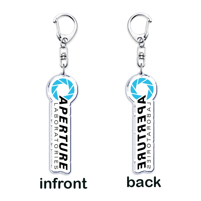 شعبية لعبة فيديو سلاسل المفاتيح لملحقات حقيبة Glados فتحة مختبرات العلوم Keyrings مجوهرات ألعاب المشجعين الألعاب الهدايا