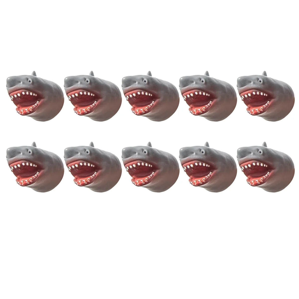 Shark Finger Puppet Set, Animals Puppet Show Theater Props, Novelty Toys Weird Stuff Gifts, 10Pcs