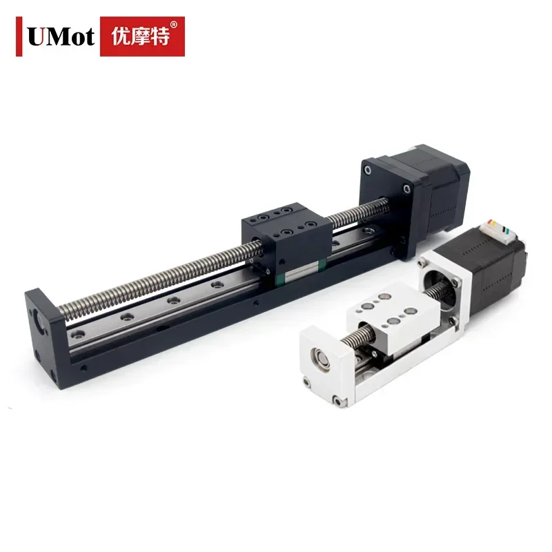 UMOT 30mm Width 400mm Stroke T-type CNC Sliding Table Rail Linear Stage Transport Guide Platform Linear Stage With Mini Nema11