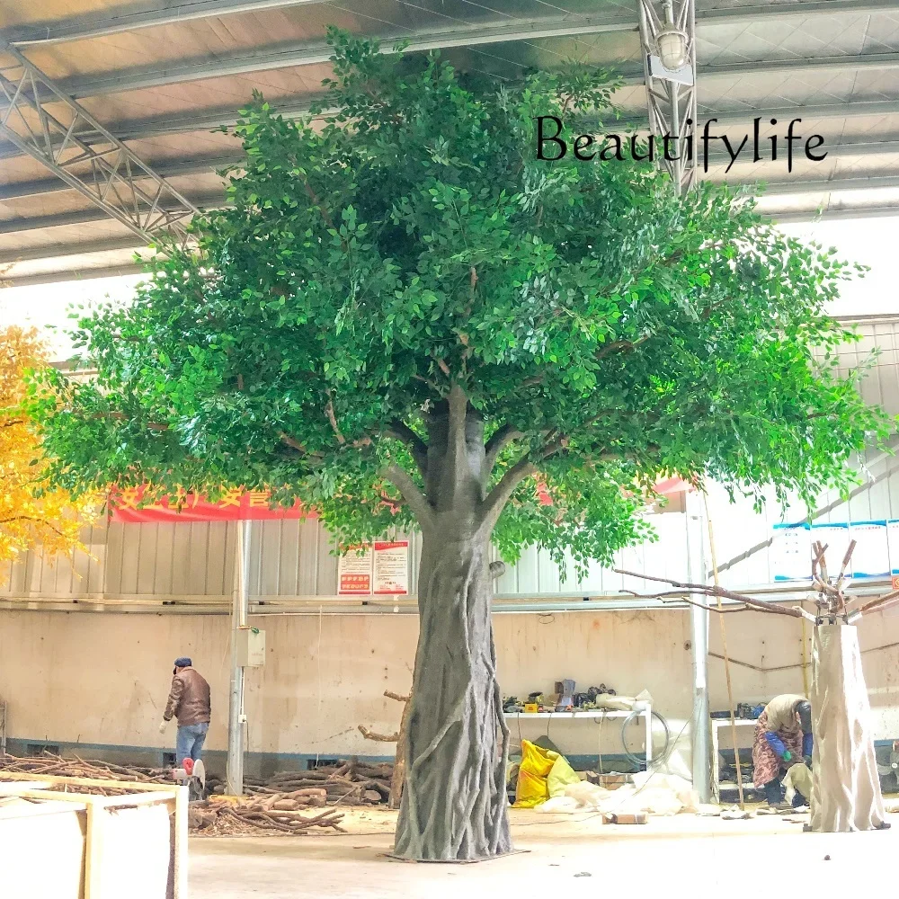 

Large simulated cherry blossom tree fiberglass fake tree interior decoration fake flower wishing tree