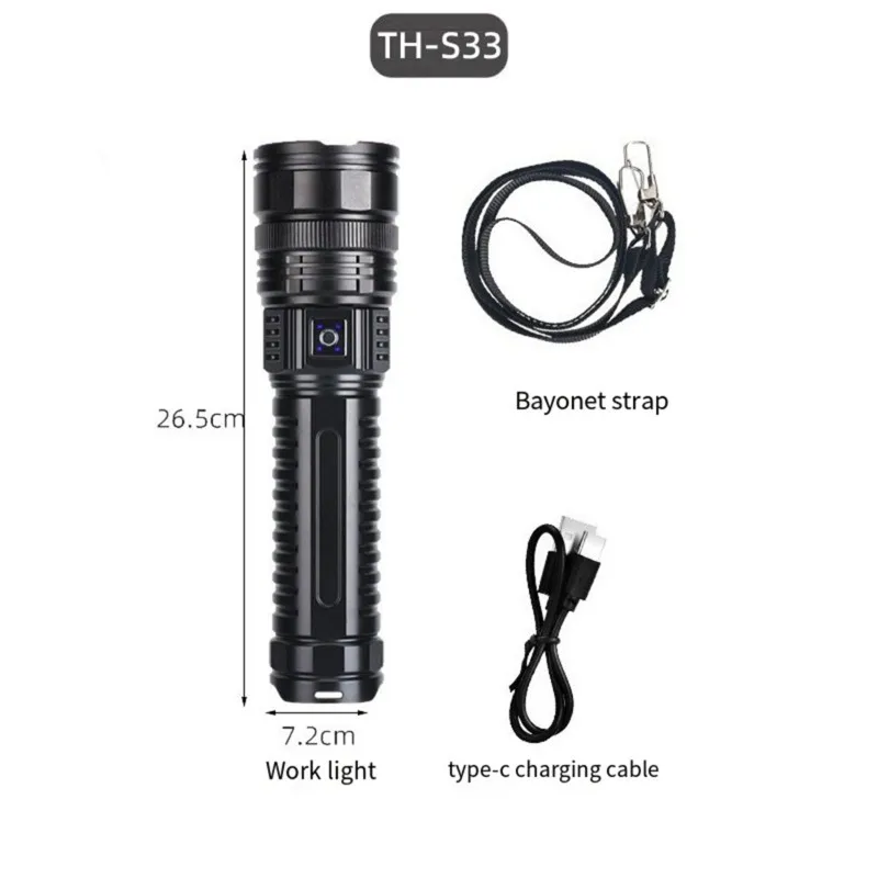 RECOMMENDATION  Aluminum Alloy Rechargeable LED Flashlight with Dual Light Source and Magnetic Base, Long Battery Life