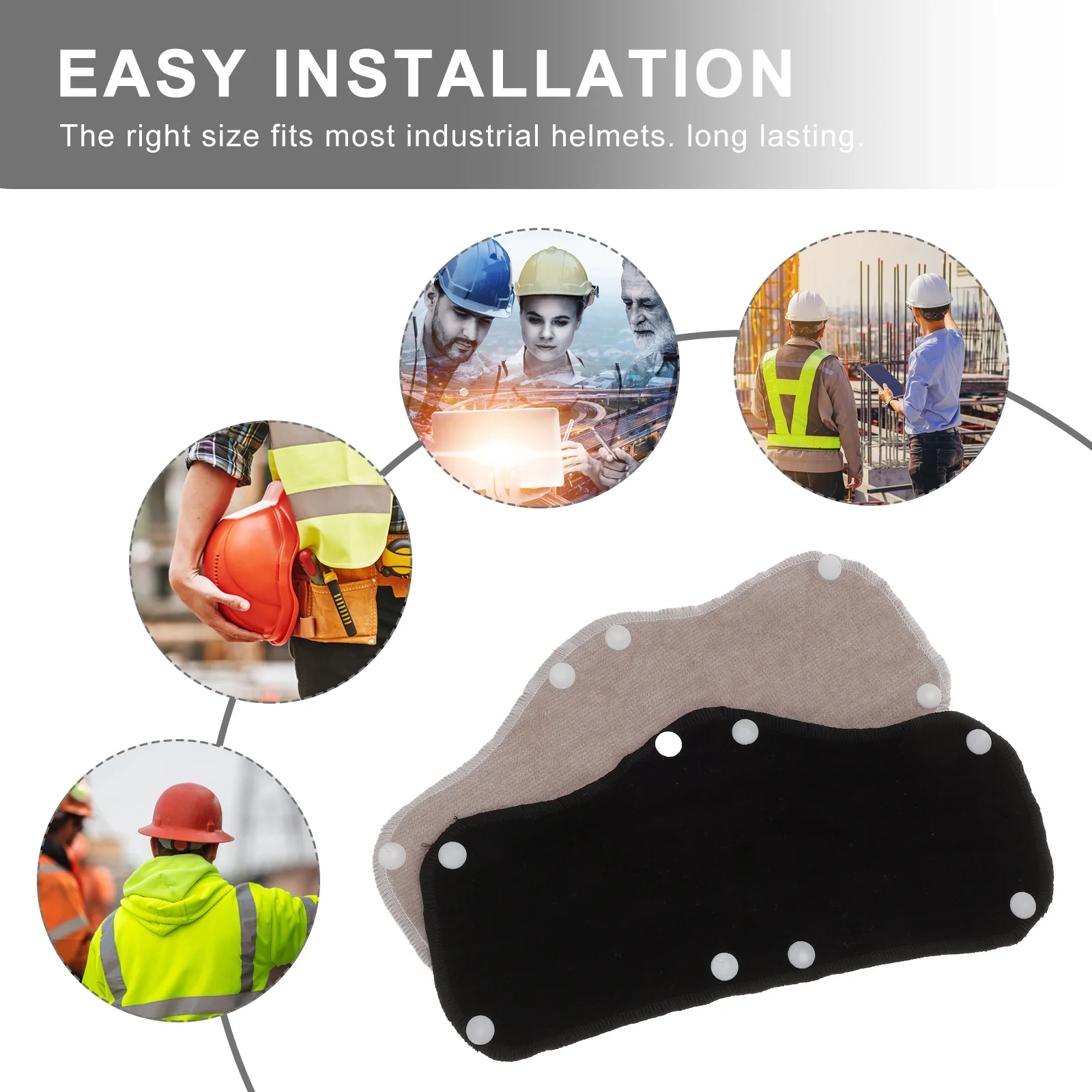 6 قطعة قبعة السلامة العصابة Hardhat العصابة قابلة لإعادة الاستخدام قابل للغسل عدم الانزلاق بطانة للعمال الرجال النساء موقع البناء #2