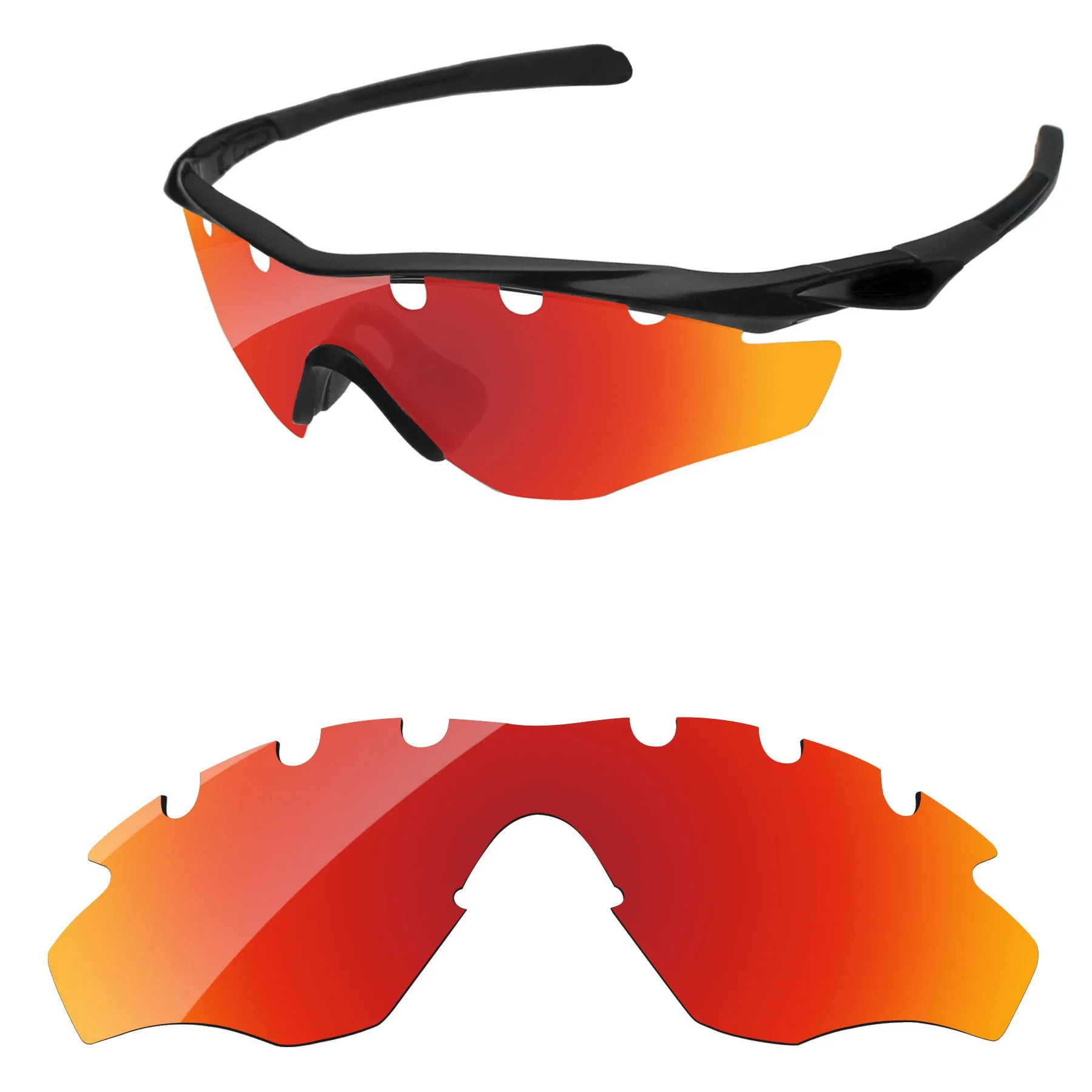 Image of Qyvolux Ersatzgläser für Oakley M2 Frame Vented Sonnenbrillen, polarisiert – mehrere Optionen (Rahmen nicht im Lieferumfang enthalten)