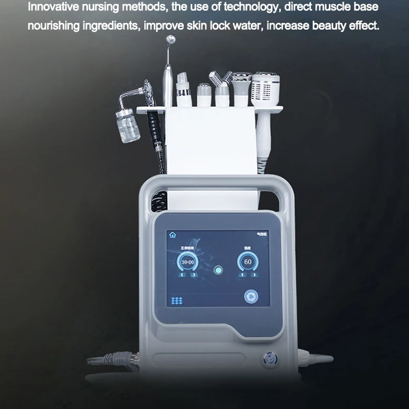 8 In 1 Multifunctional Water Oxygen Hot Bubble Spa Facial Lift Skin Care Beauty Deep Cleaning Bubble Oxygen Injection Instrument