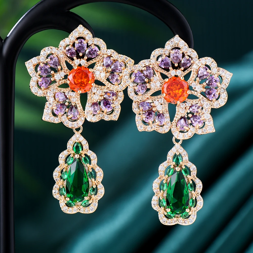 

Missvikki Trendy Celebrity Favorite Women Drop Dangle Earrings for Wedding Tassel Cubic Zirconia Earrings pendientes mujer mod