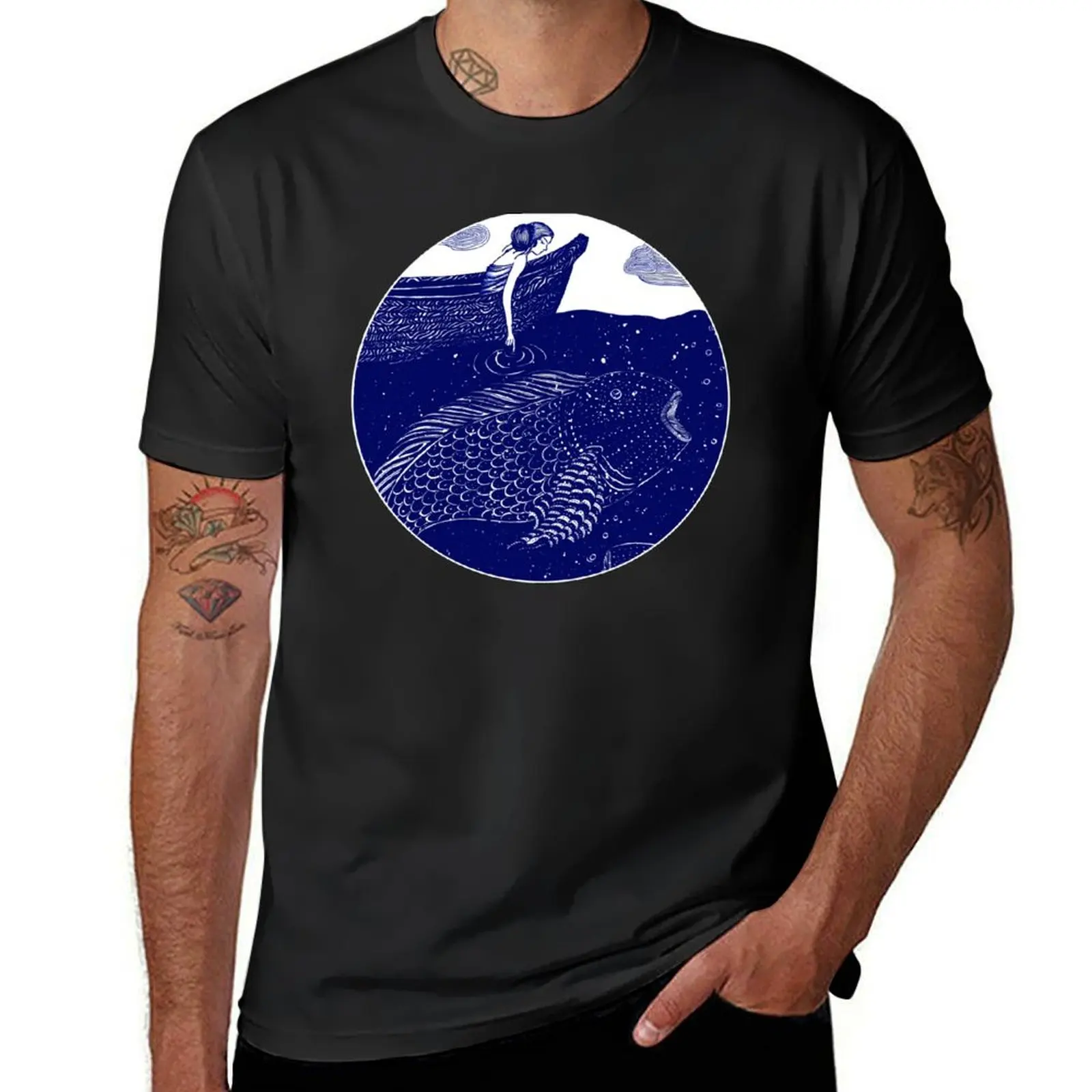 The Blue Shimmering Sea Lights T-Shirt tees vintage mens graphic t-shirts hip hop