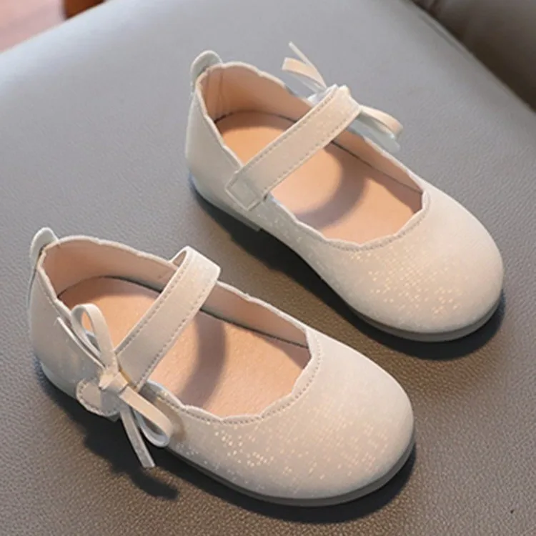 Fashion New Bow Decorative Children's Princess Shoes 2026 Spring and Summer Little Girl Soft and Comfortable Casual Shoes.