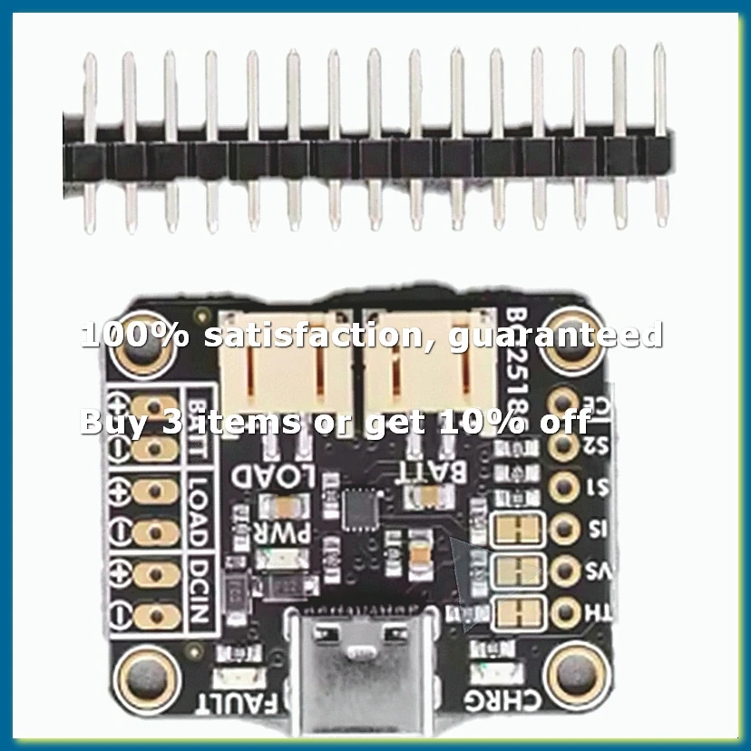 6092 Bq25185 USB / DC / Solar Charger with 3.3V Buck Board-DT30