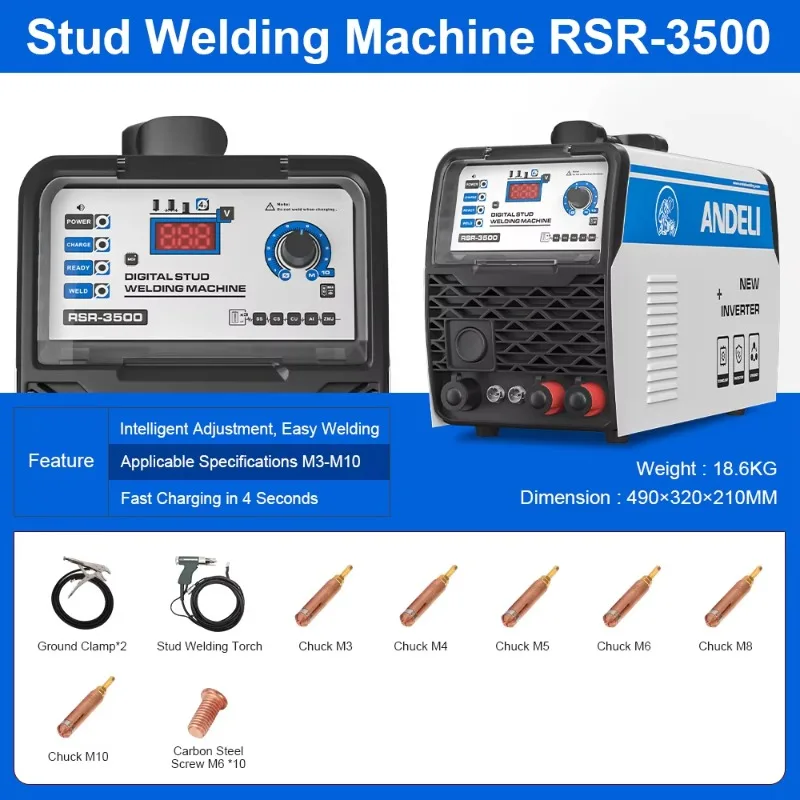 New Arrival RSR-1600/2500/3500 Portable Capacitor Discharge Stud Welding Machine