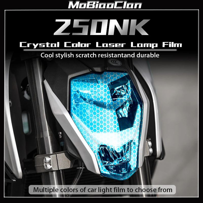 

For CFMOTO 250NK Motorcycle headlight and taillight film smoked black honeycomb laser protection film sticker