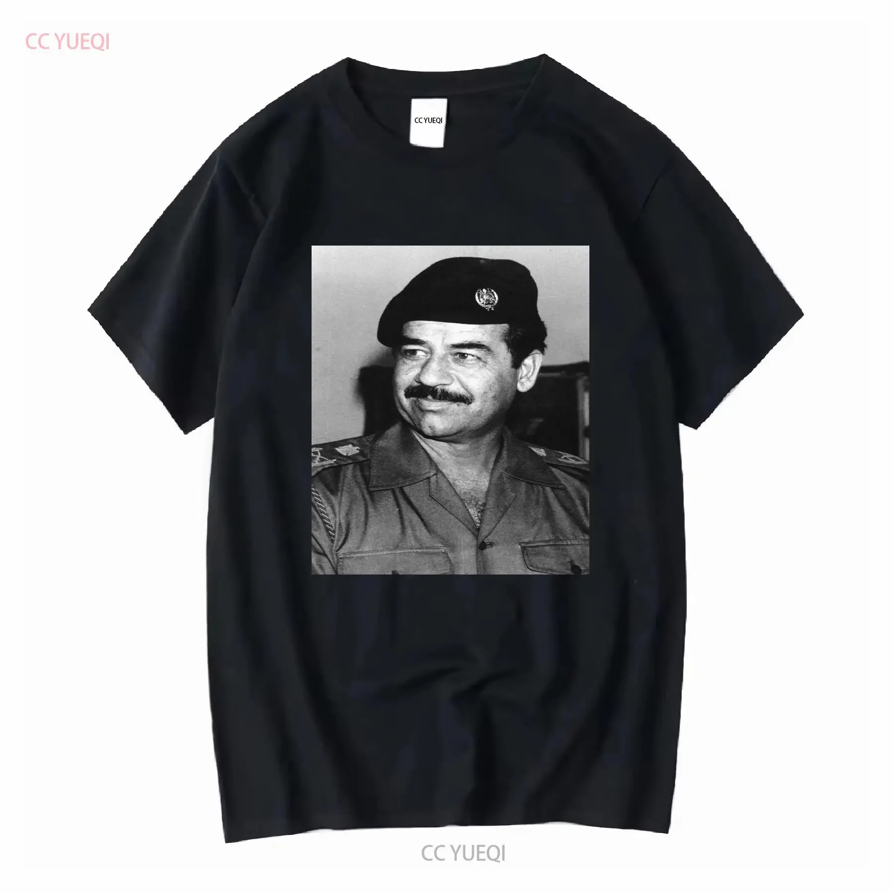 Saddam Hussein shirt photo t lovers vintage Washed Slightly streetwear homme Stylish Top For Everyday Wear Casual graphic