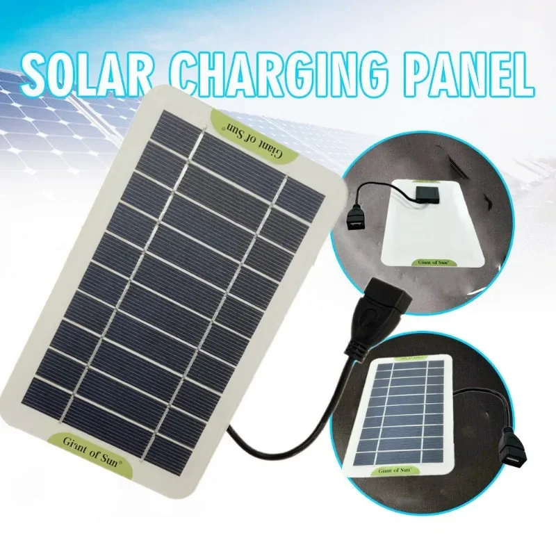 USB Output 5V Mini PV Panel Charger Monocrystalline Silicon Cell Phone Charging Solar Panel Outdoor Camping Solar Equipment