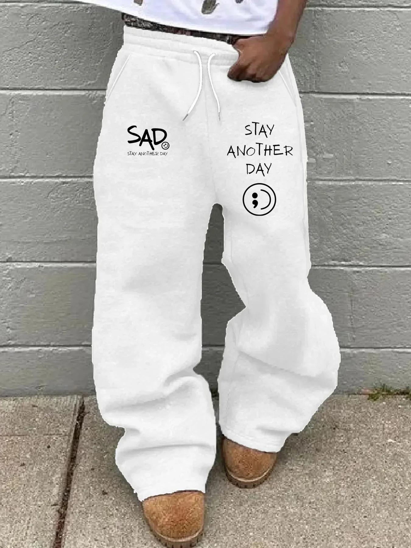 Pantalones Deportivos Versátiles para Hombre, Color Sólido, Sanitarios, de Invierno 2026, con Cintura Ajustable con Cordón, Pierna Recta y Ancha, Corte Holgado, con Bolsillos