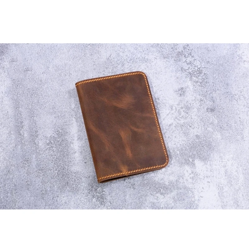 Personalized rustic leather cover case for Pocket size 3.5 x 5.5 field notes notebook , moleskine leather cover with pen loop ,