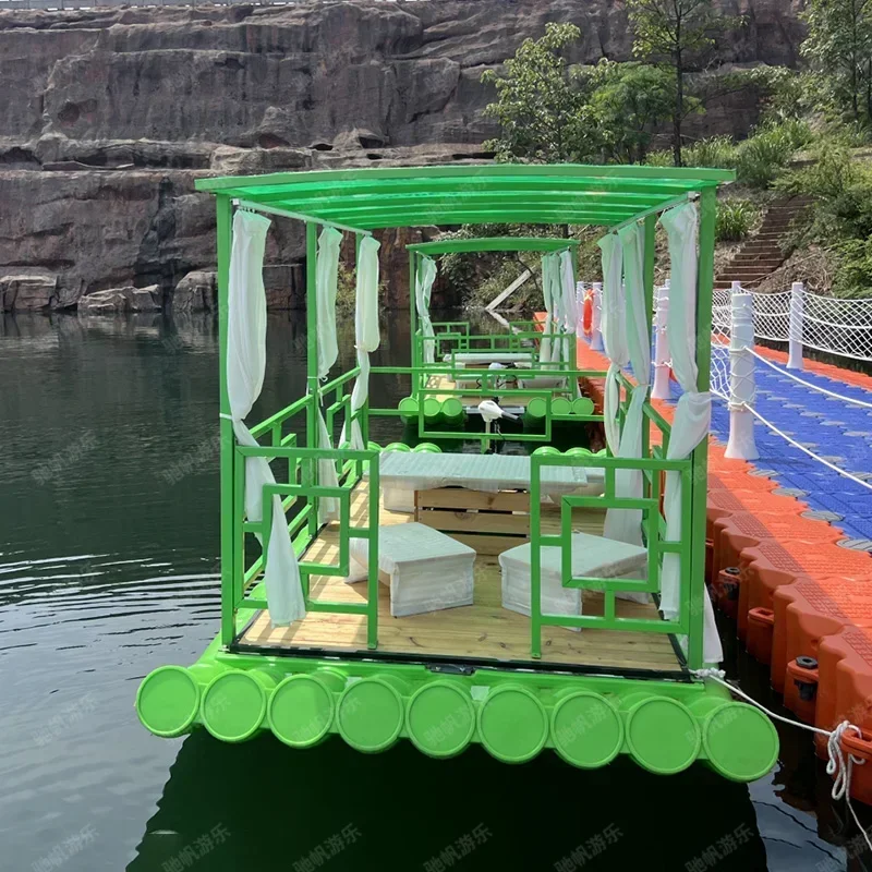 Internet Celebrity Polyethylene Bamboo Raft Electric Water Cruise Park Sightseeing Boat Scenic Pedal Boat