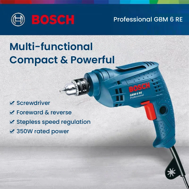 Bosch Electric Drill Mini Screwdriver Adjustable Speed Rotary Impact Drill Strong Power Tools 220V Professional Drilling Machine