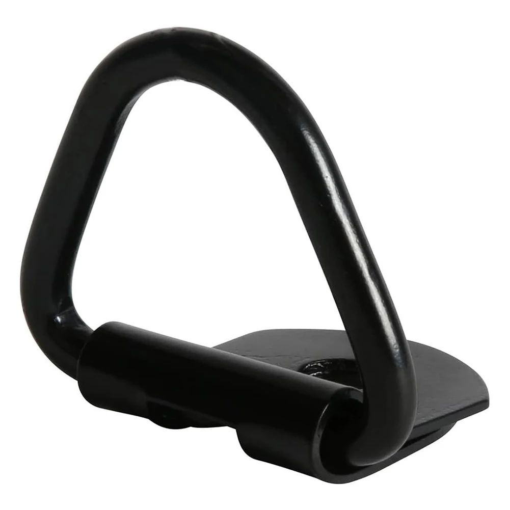 

4Pcs Heavy Duty Truck Bed Tie Down Anchors Rings 2 Inch Black Steel V-Ring Point Lashing Ring for Trailers Trucks Warehouses