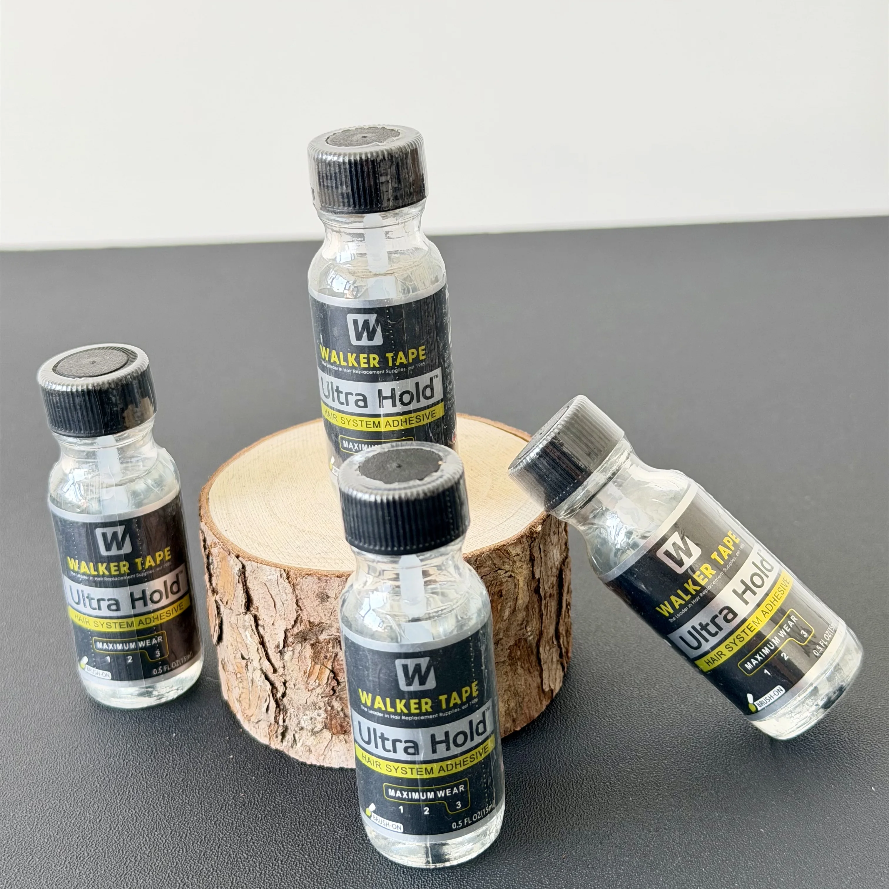 Pegamento para pelucas de 15ml Ultra Hold, resistente al agua, para pelucas de encaje/tupés/cierres, adhesivo invisible para sistemas capilares con cepillo y removedor de encaje